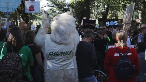 Edinburgh Climate March (3rd Global) Stock Footage 117827426