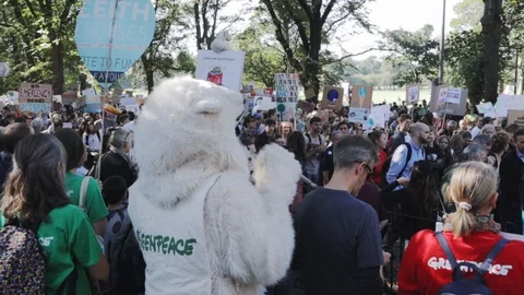 Edinburgh Climate March (3rd Global) Stock Footage 117827438