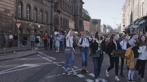 Edinburgh Climate March (3rd Global) Stock Footage 117827442