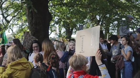 Edinburgh Climate March (3rd Global) Stock Footage 117827477