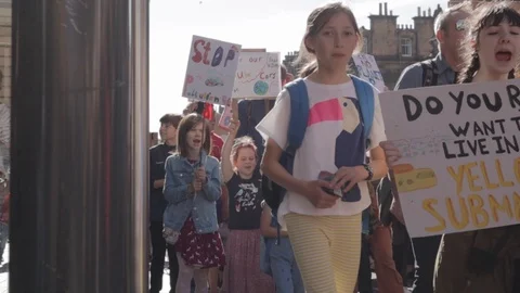 Edinburgh Climate March (3rd Global) Stock Footage 117827531