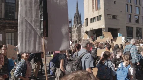 Edinburgh Climate March (3rd Global) Stock Footage 117827545