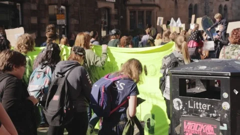 Edinburgh Climate March (3rd Global) Stock Footage 117827584