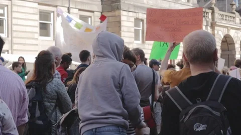 Edinburgh Climate March (3rd Global) Stock Footage 117827623