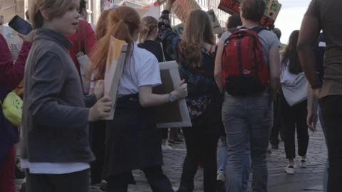 Edinburgh Climate March (3rd Global) Stock Footage 117827656