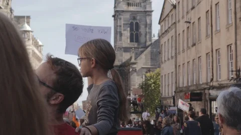 Edinburgh Climate March (3rd Global) Stock Footage 117827657