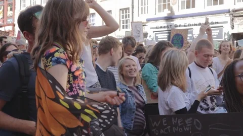 Edinburgh Climate March (3rd Global) Stock Footage 117827689