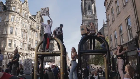 Edinburgh Climate March (3rd Global) Stock Footage 117827690