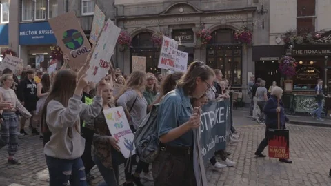 Edinburgh Climate March (3rd Global) Stock Footage 117827742