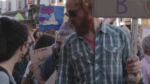 Edinburgh Climate March (3rd Global) Stock Footage 117827754