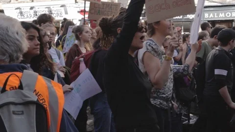 Edinburgh Climate March (3rd Global) Stock Footage 117827758