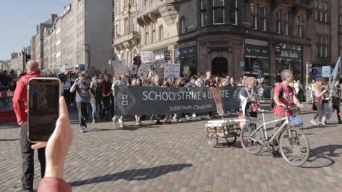 Edinburgh Climate March (3rd Global) Stock Footage 117827762
