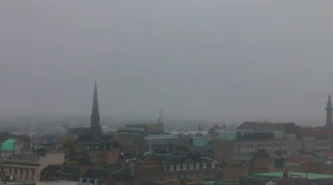 Edinburgh in the fog Stock Footage 42740649