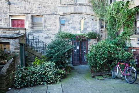 Edinburgh garden close Stock Photos