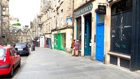 Edinburgh Lockdown 2020 Coronavirus Covid 19 Cockburn Street Edinburgh Stock Footage 130069736
