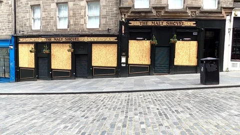 Edinburgh Lockdown 2020 Coronavirus Covid 19 Cockburn Street Edinburgh Scotland Stock Footage 130069764