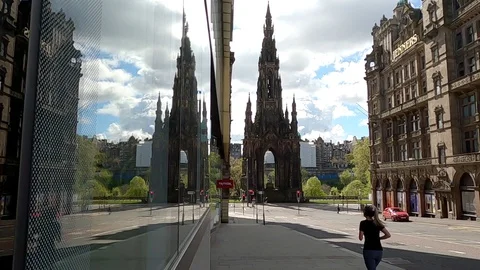 Edinburgh Lockdown 40th Day of Coronavirus in Scotland the UK Stock Footage 129556944