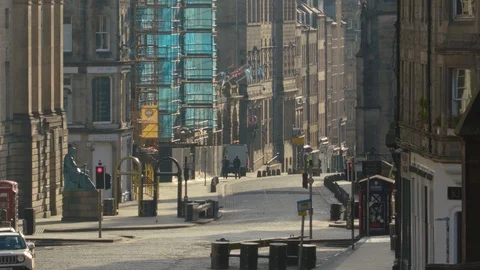 Edinburgh Lockdown - Cornavirus 2020 Stock Footage 129850577