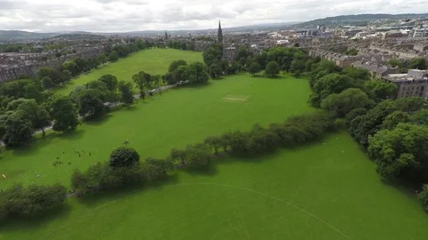 Edinburgh - Meadows - Drone Stock Footage 72822277
