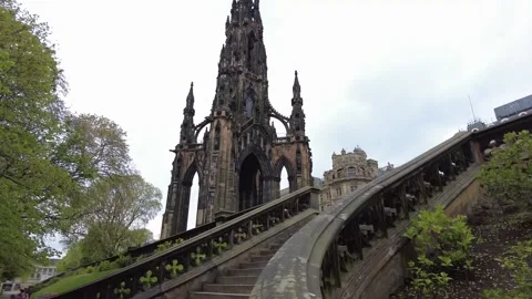 Edinburgh Monument 4K Stock Footage 185501951