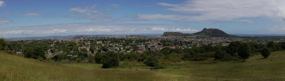 EDINBURGH PANORAMIC 스톡 사진