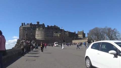Edinburgh royal castle Stock Footage 91928472