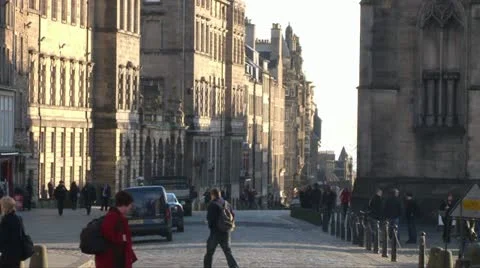 Edinburgh Royal Mile Stock Footage 10886725