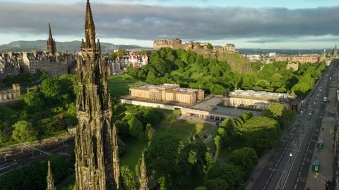 Edinburgh Scott Monument Stock Footage 277568095