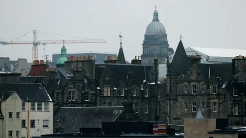 Edinburgh Skyline Stock Footage 128279144