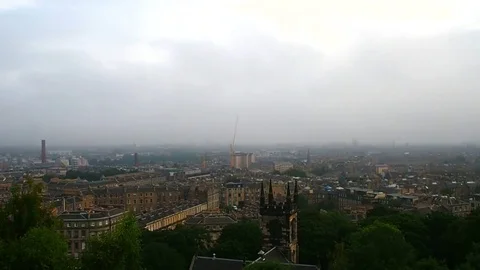 Edinburgh suburbs in the fog Stock Footage 79729088