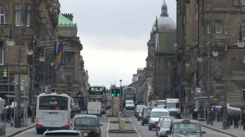 Edinburgh Traffic Video stock 10884887