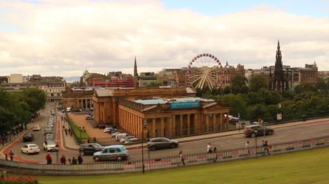 Edinburgh Traffic Timelapse Stock Footage 40937385