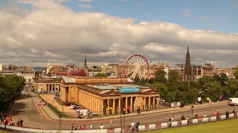 Edinburgh Traffic Timelapse Video stock 40937435