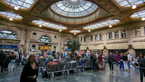 Edinburgh Train Station Stock Footage 293173444