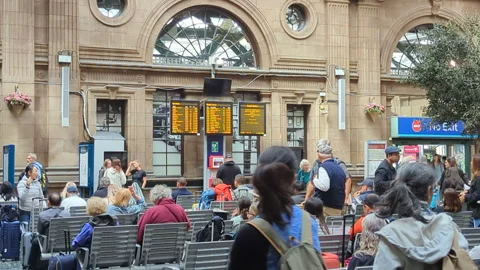 Edinburgh Train Station Stock Footage 293173470