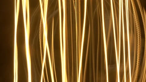 Edison lamp close up, vertical glowing lines. Video stock 133627266