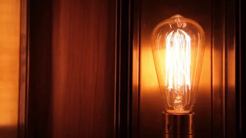 Edison light bulb Stock Footage 74076445