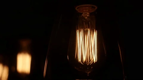 Edison Light Bulbs Stock Footage