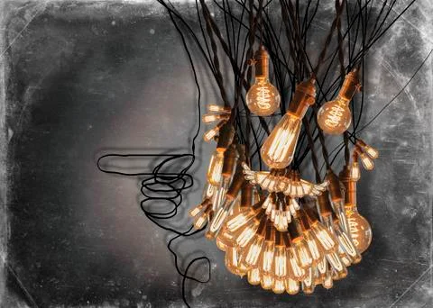 Edison Lightbulbs Beard Stock Photos