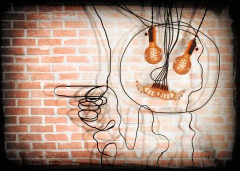 Edison Lightbulbs Face Stock-Fotos