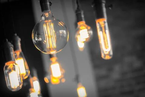 Edison Lightbulbs Stock Photos