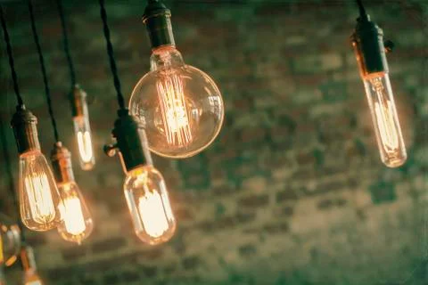 Edison Lightbulbs Stock Photos