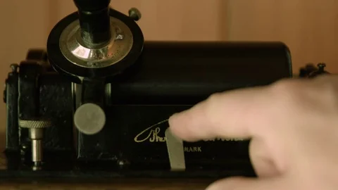 Edison phonograph Stock Footage