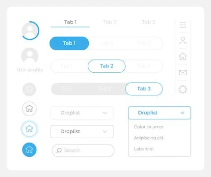 Edit account UI elements kit Illustrazione stock