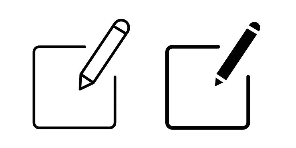 Edit button icon graphic element. web icon set Stock Illustration