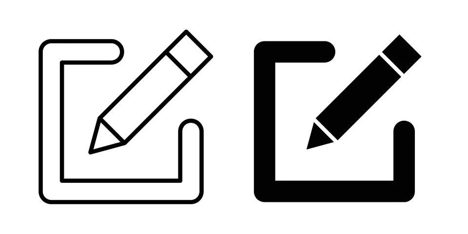 Edit button icon Illustration Eps10 for web or app Stock Illustration