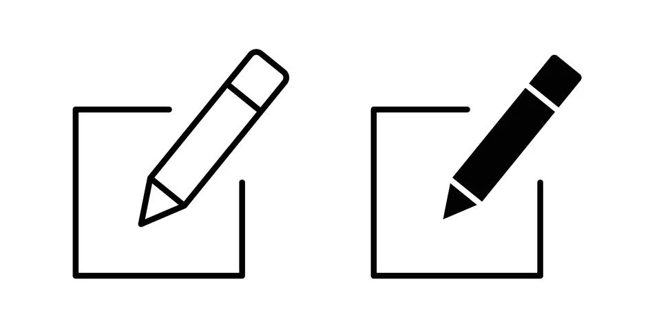Edit button icon illustration. Pixel perfect vector graphics Stock Illustration