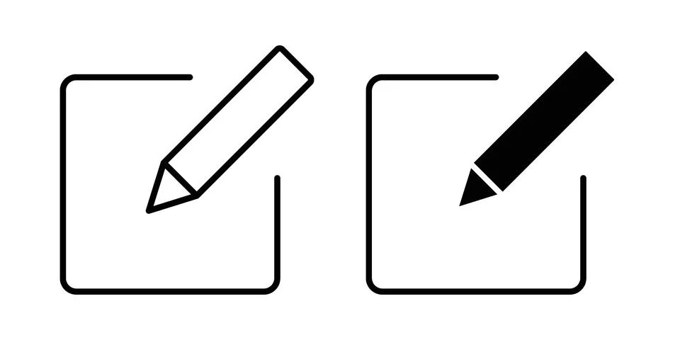 Edit button icon or illustration vector symbols Illustrazione stock