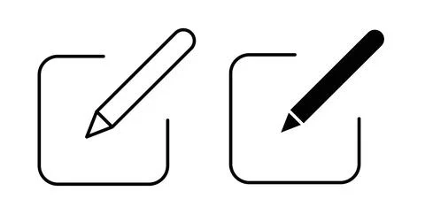 Edit button icon symbol. Flat Vector illustration Stock Illustration