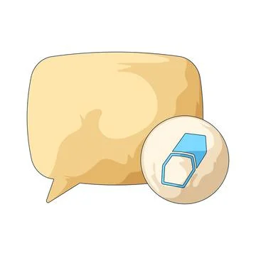 Edit chat bubble illustration Stock Illustration